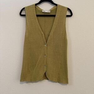 Khaki green Zara vest top #vesttop light weight